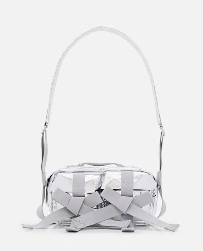 SimoneRocha/ホワイトClassic Bow ビーズ クロスボディバッグ Simone Rocha Classic Bow Crossbody Bag In Silver | ModeSens