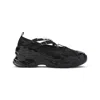 Simone Rocha Crystal Buckle Tracker Leather-trimmed Shoes In Black