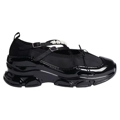 SIMONE ROCHA CLASSIC CRISS CROSS TRACKER SNEAKERS - SIMONE ROCHA - PVC - BLACK