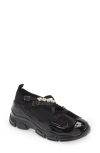 Simone Rocha Buckle-embellished Ballerina Shoes In Black/ Clear/ Pearl