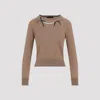 Simone Rocha Classic Merino Wool And Silk Pullover In Brown