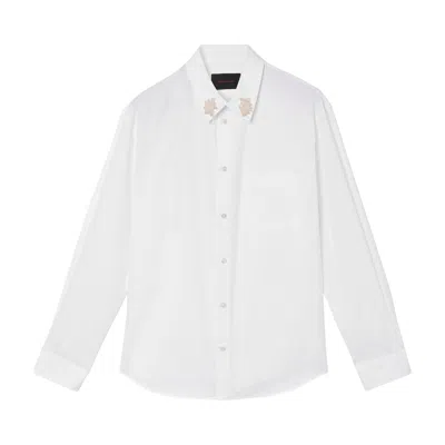 Pre-owned Simone Rocha Classic Shirt With Embroidery 'white' | Men's Size L