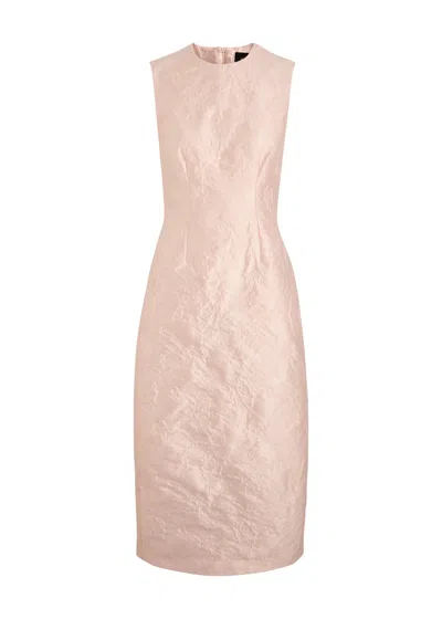Simone Rocha Cloqué Midi Dress In Pink Light