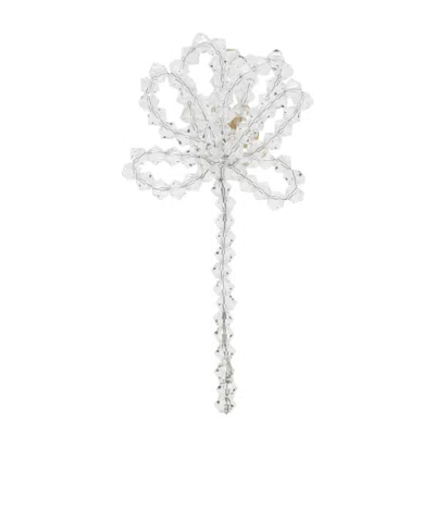 Simone Rocha Cluster Crystal Flower Ear Bone Clip In White
