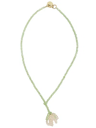 Simone Rocha Cluster Crystal Flower Necklace In Nude Mint | ModeSens