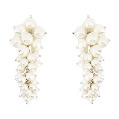 Simone Rocha Cluster Earrings In Ivory