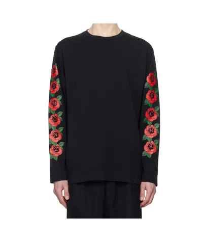 SIMONE ROCHA CLUSTER ROSE LOGO-PRINT T-SHIRT