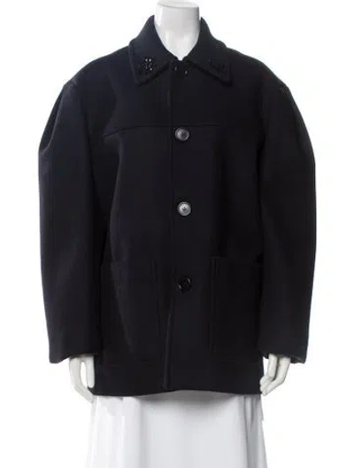 Pre-owned Simone Rocha Coat In Blue