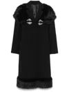 Simone Rocha Crystal-embellished Coat In Charcoal Black Clear