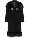Simone Rocha Crystal-embellished Coat In Charcoal Black Clear