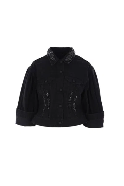 Simone Rocha Coats In Black