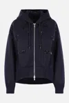 Simone Rocha Embellished Hooded Jacket In Blue