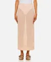 Simone Rocha Perspective Straight Mid-length Skirt In Beige