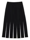 Simone Rocha Contrast-panel Midi Skirt In Gray