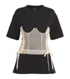 Simone Rocha Corset Panel T-shirt In Multi