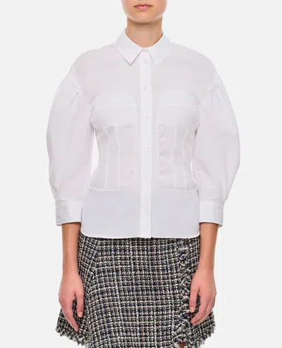 Simone Rocha Corset Seaming Shirt In White