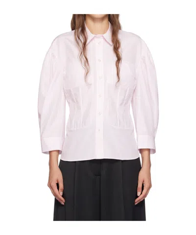 Simone Rocha Corset Seat Long-sleeved Shirt In Multicolor