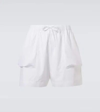 Simone Rocha Cotton Cargo Shorts In White