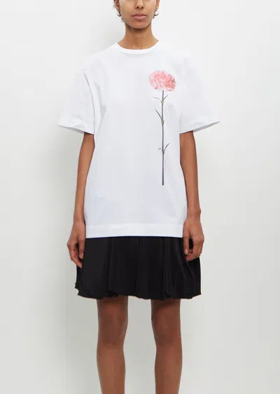 SIMONE ROCHA COTTON CARNATION PRINT T-SHIRT