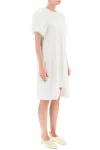 Simone Rocha Cotton Dress With Tulle Sleeves And Pearls In Multi