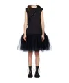 Simone Rocha Black Relaxed Ballet Tutu Midi Dress In Multi