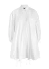 Simone Rocha Cotton Mini Shirt Dress In White