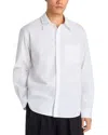 Simone Rocha Cotton Relaxed Pocket Shirt In White