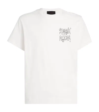 Simone Rocha Cotton Ribbon Logo T-shirt In White