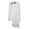 Simone Rocha Oversized Gathered Slit Shirt Embroidered