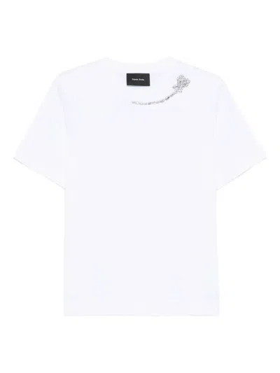Simone Rocha Cotton T-shirt In White/optic White/cl