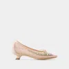 Simone Rocha Mesh Ballerina Heel In Beige