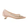 Simone Rocha Mesh Ballerina Heel In Neutral