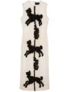 Simone Rocha Creature Midi Dress In Neutrals