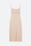 Simone Rocha Negligee Bow Midi Slip Dress In Beige