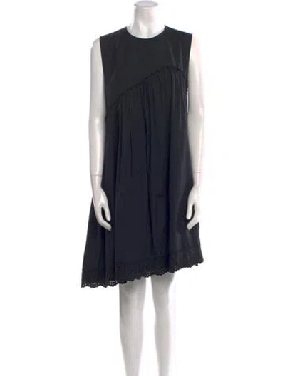 Pre-owned Simone Rocha Crew Neck Knee-length Dress In Black