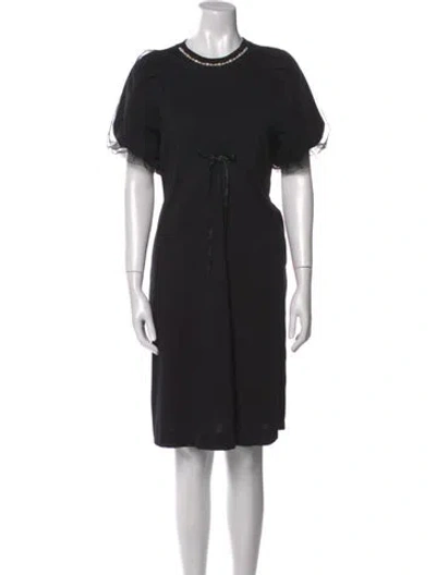 Pre-owned Simone Rocha Crew Neck Knee-length Dress In Black