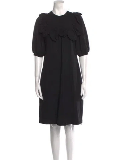 Pre-owned Simone Rocha Crew Neck Knee-length Dress In Black