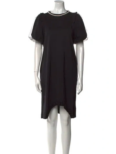 Pre-owned Simone Rocha Crew Neck Knee-length Dress In Black