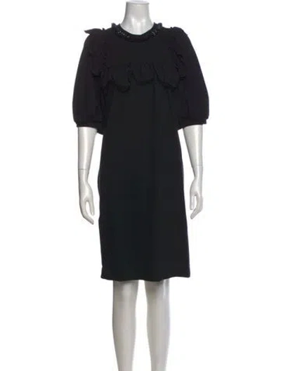Pre-owned Simone Rocha Crew Neck Knee-length Dress In Black