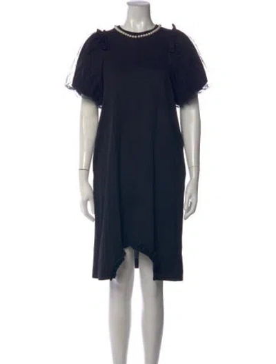 Pre-owned Simone Rocha Crew Neck Knee-length Dress In Blue