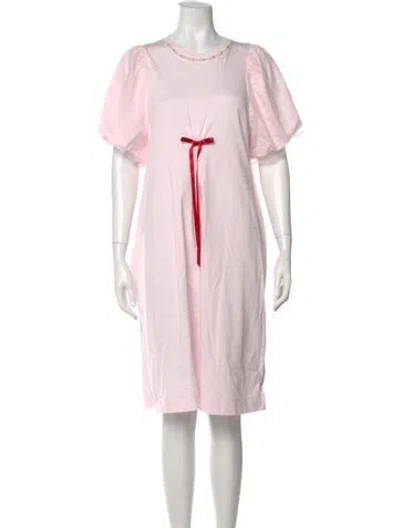 Pre-owned Simone Rocha Crew Neck Knee-length Dress W/ Tags In Pink