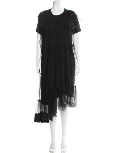 Pre-owned Simone Rocha Crew Neck Long Dress In Blue