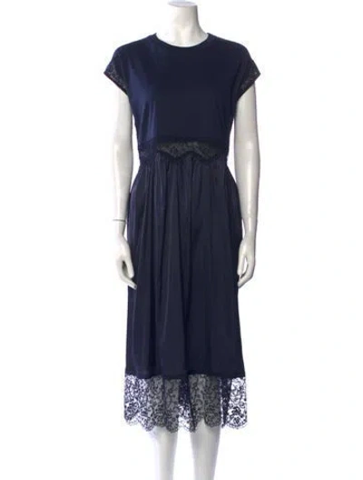 Pre-owned Simone Rocha Crew Neck Long Dress W/ Tags In Blue