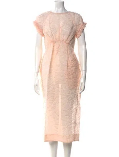 Pre-owned Simone Rocha Crew Neck Long Dress W/ Tags In Neutrals