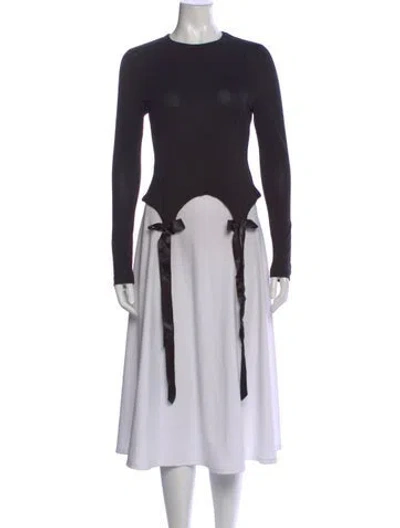 Pre-owned Simone Rocha Crew Neck Long Sleeve Top In Black