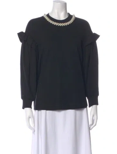 Pre-owned Simone Rocha Crew Neck Long Sleeve Top In Gray
