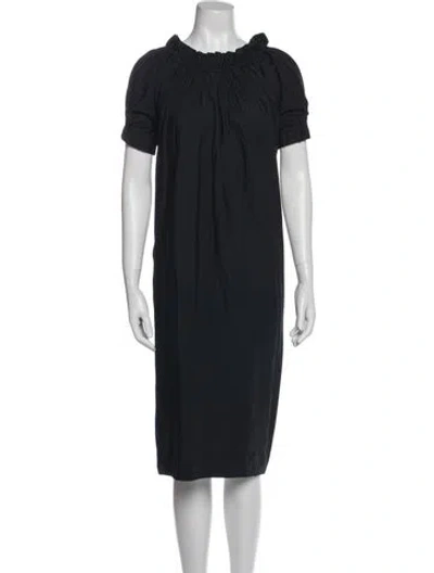 Pre-owned Simone Rocha Crew Neck Midi Length Dress In Blue