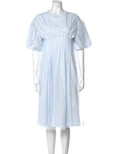 Pre-owned Simone Rocha Crew Neck Midi Length Dress In Blue
