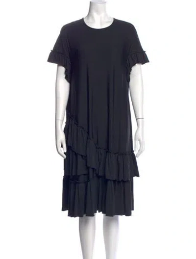 Pre-owned Simone Rocha Crew Neck Midi Length Dress In Blue