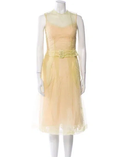 Pre-owned Simone Rocha Crew Neck Midi Length Dress In Multi